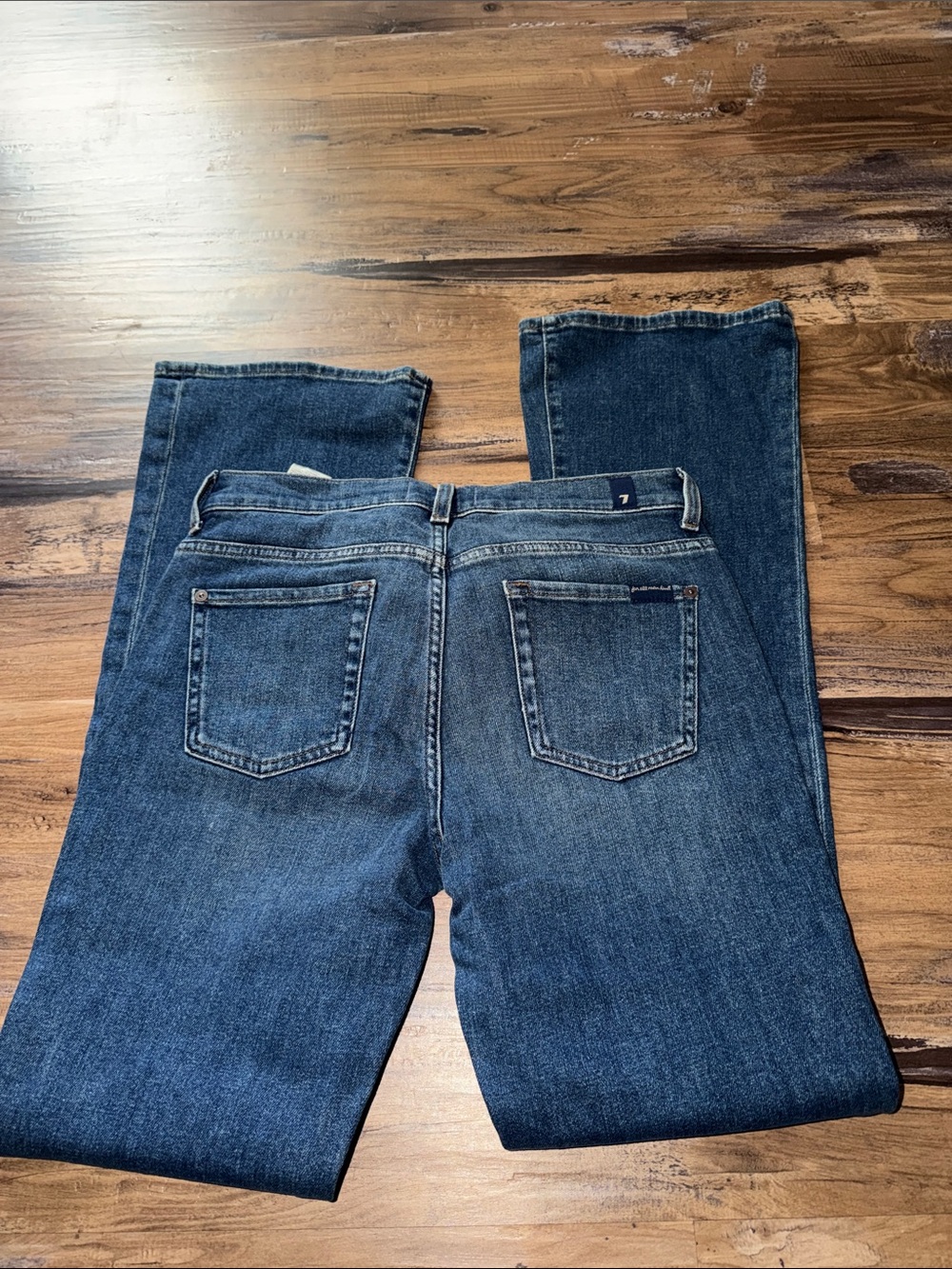 7 For All Mankind Women's Boot Cut Jeans - Dark Blue Denim